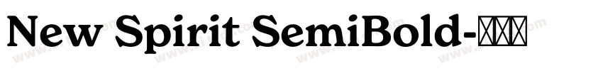 New Spirit SemiBold字体转换